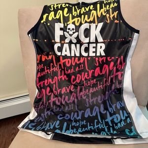 Betty Designs F&ck Cancer Bike Jersey 2XL NWT